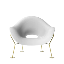 Qeeboo PUPA Lounge Chair Indoor -Furniture Shop 03 qeeboo pupa armchair brass base indoor by andrea branzi white 1800x 8a8f035d 2a56 4f5b 9c82 7af0e3d665a0