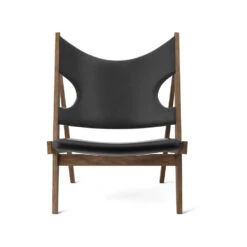 Audo KNITTING Lounge Chair Leather -Furniture Shop 9682559 Knitting Chair Dakar 0842 Walnut Front
