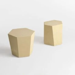 Horm Hexagon Limestone Side Table