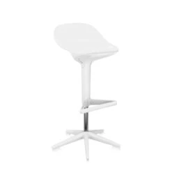 Kartell SPOON Adjustable Bar Stool White