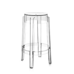 Kartell CHARLES GHOST Table And Bar Stool 2pcs -Furniture Shop KAR04898B465