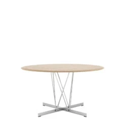 Kartell Viscount Of Wood Round Table By Philippe Starck
