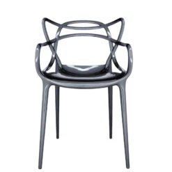 Kartell MASTERS Chair Metallic Finish 2pcs -Furniture Shop KAR05864TTtitanium