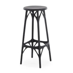 Kartell AI Table And Bar Stools 2pcs -Furniture Shop KAR05903NE 1black75cm