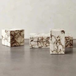 Audo PLINT Cubic Marble Table -Furniture Shop LAB Plinth Rose