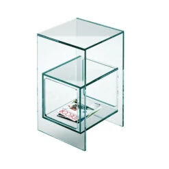 Fiam Magique Side Table W Compartment -Furniture Shop MagiquesidetableclearFiam