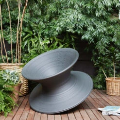 Magis Spun Rotating Chair By Thomas Heatherwick 13 Magis Spun Rotating Chair By Thomas Heatherwick -Furniture Shop Magis Spun Lounge Chair Grey Anthracite Lifestyle