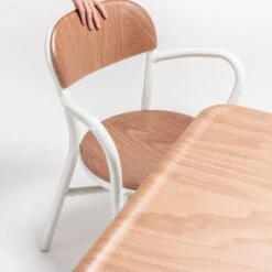 Magis Pipe Table Square Top -Furniture Shop Magis pipe table ambient detail TV1022 white natural pipe chair SD1120 white natural 01 0efcd005 04c6 4233 aeff 46f6a88ae752