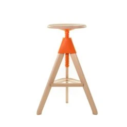 Magis Tom The Wild Bunch Adjustable Stool -Furniture Shop Magis the wild bunch tom product front SD3950 orange 01