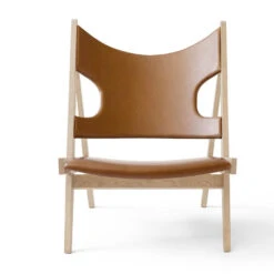 Audo KNITTING Lounge Chair Leather -Furniture Shop Menu Knitting Chair Natural Oak Dakar 250 Main