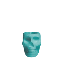 Qeeboo MEXICO XS Skull Holder -Furniture Shop Qeeboo Mexico XS Set of 3 pieces design Studio Job 02 cyan