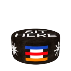 Qeeboo OGGIAN Pouf SIT HERE -Furniture Shop Qeeboo Pouf Oggian Sit Here Black L design Marco Oggian 01