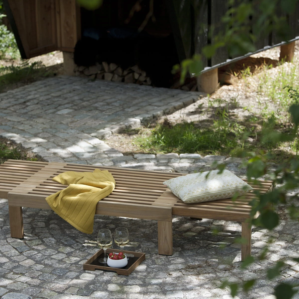 Skagerak Riviera Teak Sunbed, Bench, Table Or Bed 8 Skagerak Riviera Teak Sunbed, Bench, Table Or Bed - Image 8