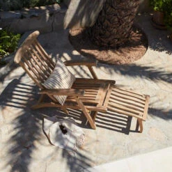 Skagerak STEAMER Deck Lounge Chair Teak -Furniture Shop S1550505 1960965 Steamer Deck Chair Barriere Pillow M