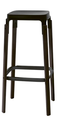 Magis Steelwood Counter Stool 30 Magis Steelwood Counter Stool -Furniture Shop STEELWOOD Black DarkBeech finitura 1