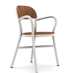 Magis Pipe Beech Stacking Chair W Arms 2pcs