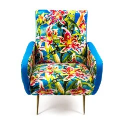 Seletti Wears Toiletpaper Armchair Flowers W Holes -Furniture Shop Seletti Toiletpaper Magazine Armchair 16083 Flowers11