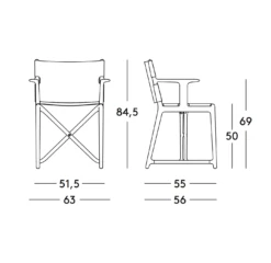 Magis Folding Director's Chair Stanley By Philippe Starck -Furniture Shop Stanley Size
