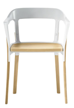 Magis Steelwood Armchair -Furniture Shop SteelWoodWhite2