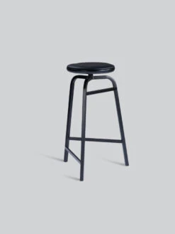 Northern Treble High Stool 16 Northern Treble High Stool -Furniture Shop Treble Barstool H65 Black black leather seat Northern 890x1186 1