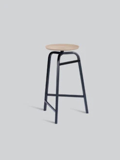 Northern Treble High Stool 15 Northern Treble High Stool -Furniture Shop Treble Barstool H65 Black light oak wood seat Northern 890x1186 1