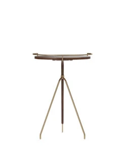 Audo Umanoff Side Table -Furniture Shop Umanoff Side Table Tall Brushed Brass Walnut Back webp