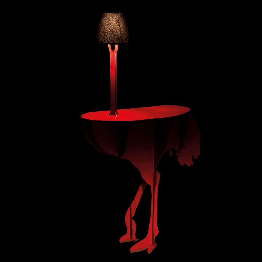 Ibride Wall Console Table W Light DIVA Lucia Ostrich 3 Ibride Wall Console Table W Light DIVA Lucia Ostrich - Image 3