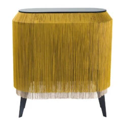 Ibride Baby Alpaga Chic Gold Fringe Cabinet -Furniture Shop baby alpaga side table chic gold 793255