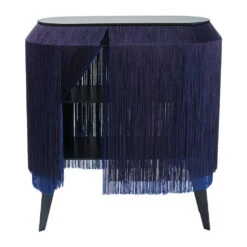 Ibride Baby Alpaga Electric Blue Fringe Cabinet -Furniture Shop baby alpaga side table electric blue 432350