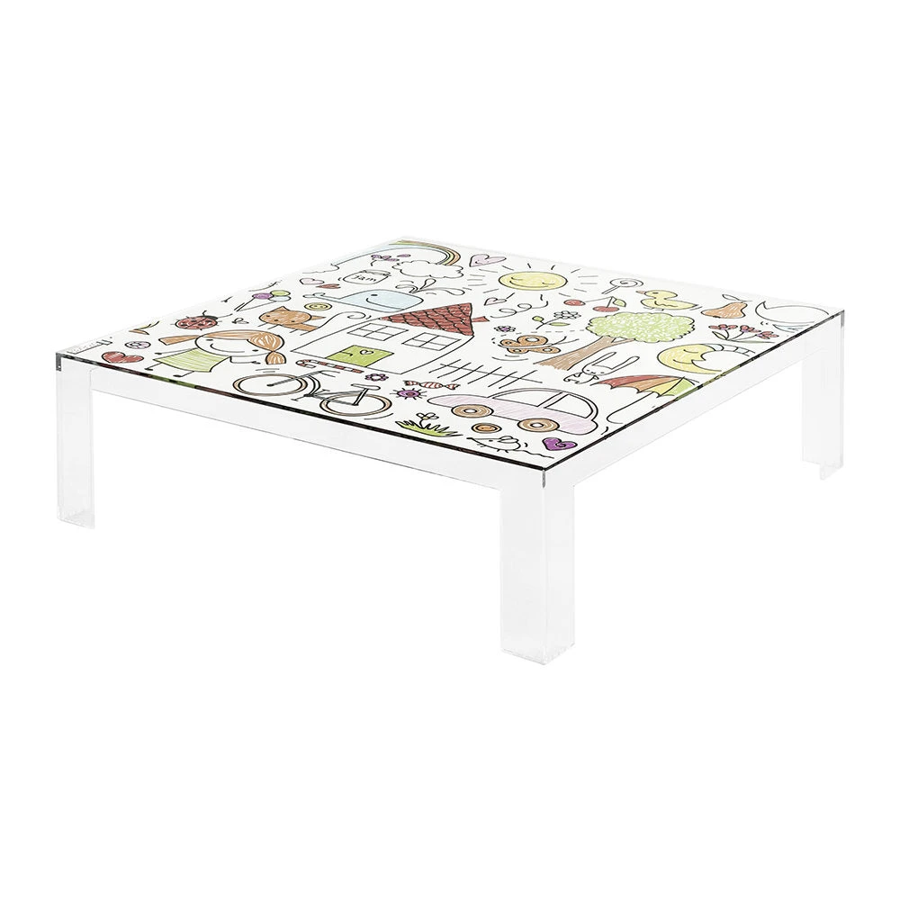 Kartell Children's Invisible Table Transparent Drawing 1 Kartell Children's Invisible Table Transparent Drawing
