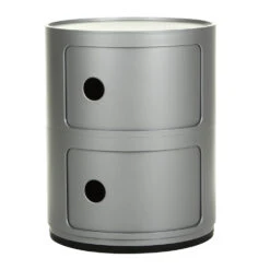 Kartell COMPONIBILI Storage 2 Elements -Furniture Shop componibili storage unit silver small 470659