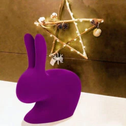 Qeeboo RABBIT Chair Velvet Finish -Furniture Shop download 38