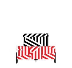 Driade Ziqqurat Striped Cabinet 2 High