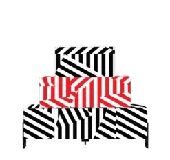 Driade Ziqqurat Striped Cabinet 3 High