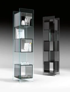 Fiam Magique Totem W Compartments Glass -Furniture Shop fiam magique totem w compartments glass 126403
