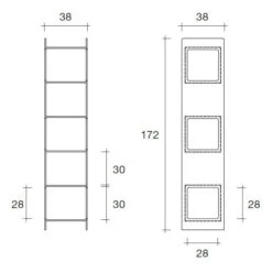 Fiam Magique Totem W Compartments Glass -Furniture Shop fiam magique totem w compartments glass 270808