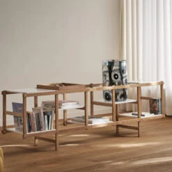 Design House Stockholm Low Frame Shelving 9 Design House Stockholm Low Frame Shelving -Furniture Shop image2 2738 8401 framelowoak lifestyle