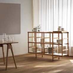 Design House Stockholm Medium Frame Shelving -Furniture Shop image3 2739 8401 framemediumoak lifestyle