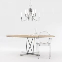 Kartell Viscount Of Wood Round Table By Philippe Starck -Furniture Shop kartell viscount of wood table 2