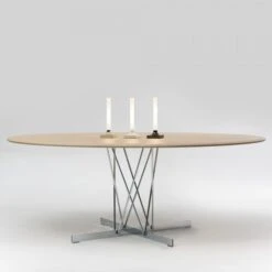 Kartell Viscount Of Wood Round Table By Philippe Starck -Furniture Shop kartell viscount of wood table 5