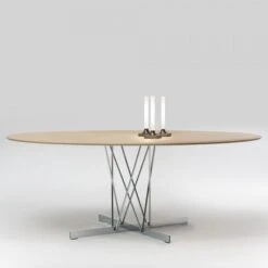 Kartell Viscount Of Wood Round Table By Philippe Starck -Furniture Shop kartell viscount of wood table 6