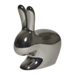 Qeeboo RABBIT Chair Baby Metallic Finish 13 Qeeboo RABBIT Chair Baby Metallic Finish -Furniture Shop mini rabbit chair metallic silver 601166