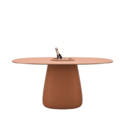 Qeeboo Cobble Table 160cm HPL W Bucket -Furniture Shop qeeboo cobble table with bucket medium design elisa giovannoni 05d terracotta