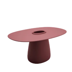 Qeeboo Cobble Table 160cm HPL W Bucket -Furniture Shop qeeboo cobble table with bucket medium design elisa giovannoni 06b indian red