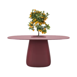 Qeeboo Cobble Table 160cm HPL W Bucket -Furniture Shop qeeboo cobble table with bucket medium design elisa giovannoni 06d indian red