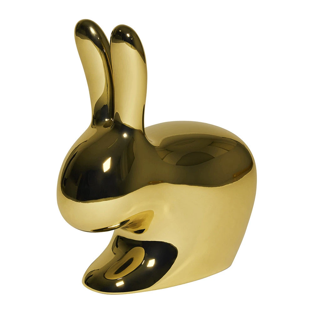 Qeeboo RABBIT Chair Baby Metallic Finish 1 Qeeboo RABBIT Chair Baby Metallic Finish