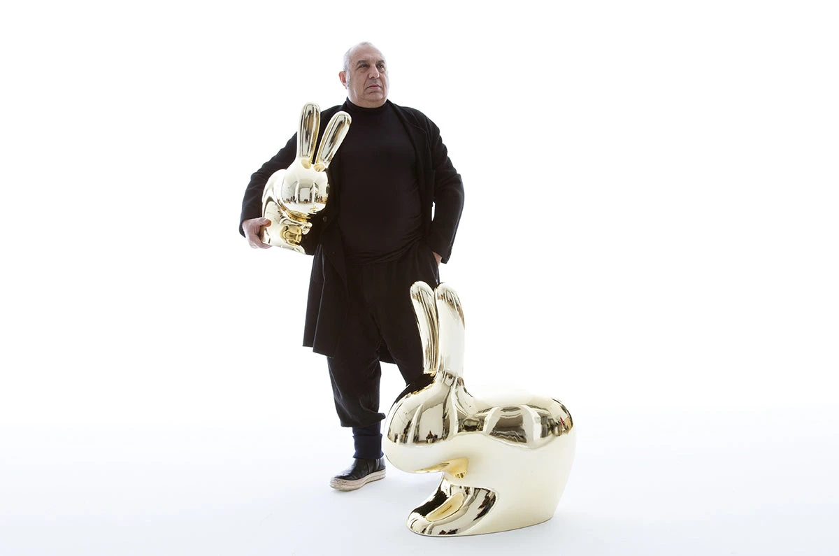 Qeeboo RABBIT Chair Baby Metallic Finish 5 Qeeboo RABBIT Chair Baby Metallic Finish - Image 5