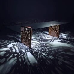 Horm Riddled Table With LED Lights