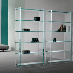 Tonelli QUILLER Glass Standing Bookcase -Furniture Shop tonelli librerie quiller libreria 1