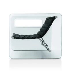 Tonelli NAKED Glass W Leather Armchair